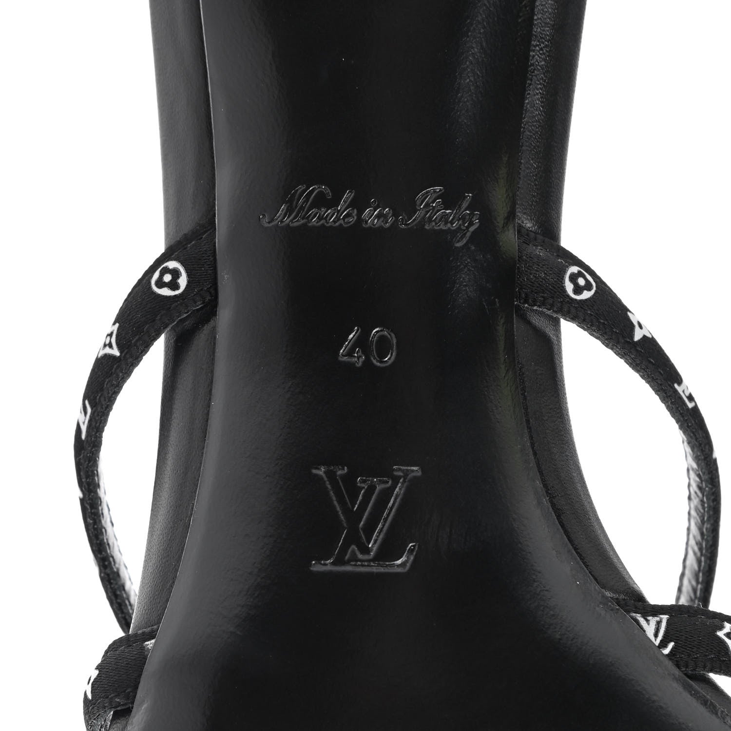 Louis Vuitton Satin Calfskin Citizen Thong Sandal 40 Black 6 of 8