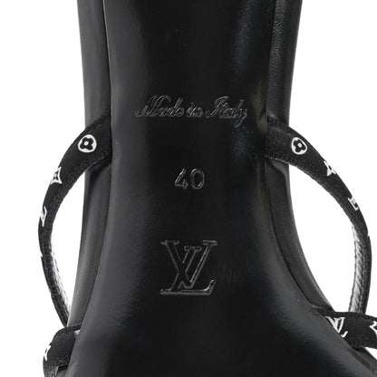Louis Vuitton Satin Calfskin Citizen Thong Sandal 40 Black 6 of 8