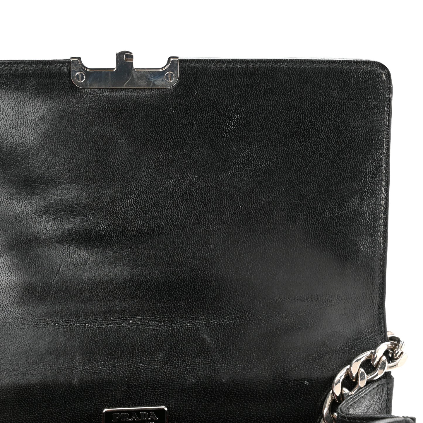 Madras Woven Shoulder Bag Black Fuoco White