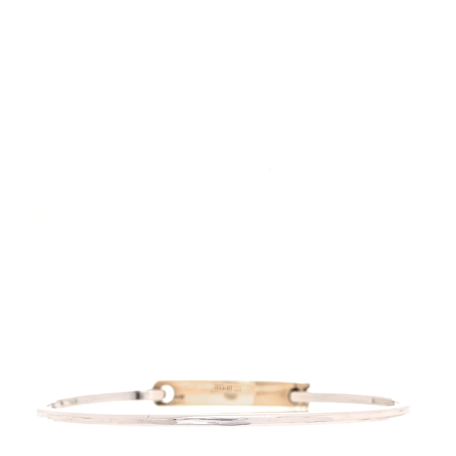 Cartier Sterling Silver 18K Yellow Gold C De Cartier ID Bangle Bracelet 6 of 12