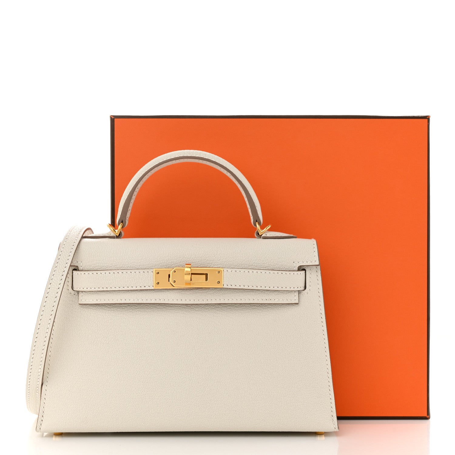 Hermes Chevre Mysore Mini Kelly Sellier 20 Mushroom 11 of 11