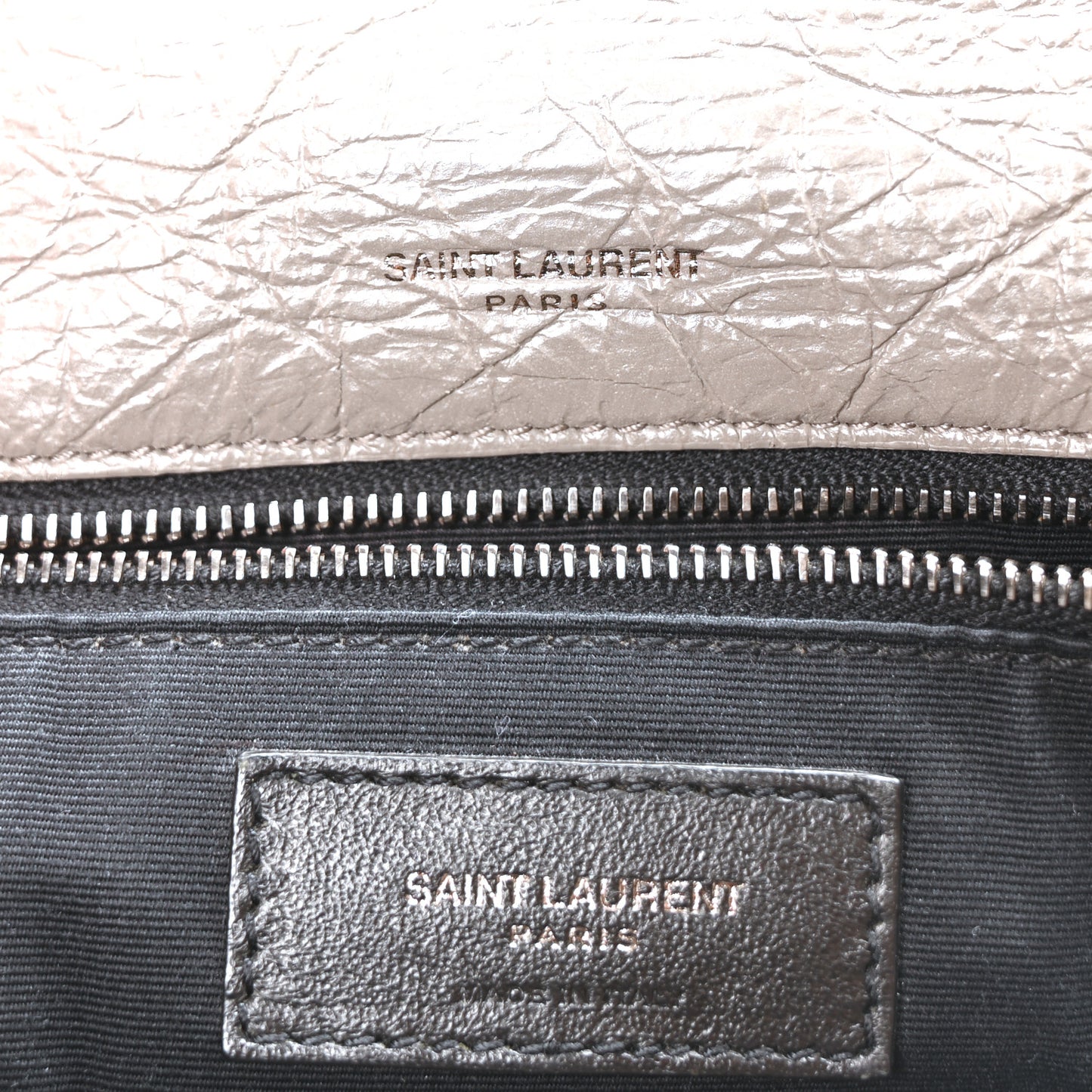 Crinkled Calfskin Matelasse Monogram Large Niki Chain Satchel Fog