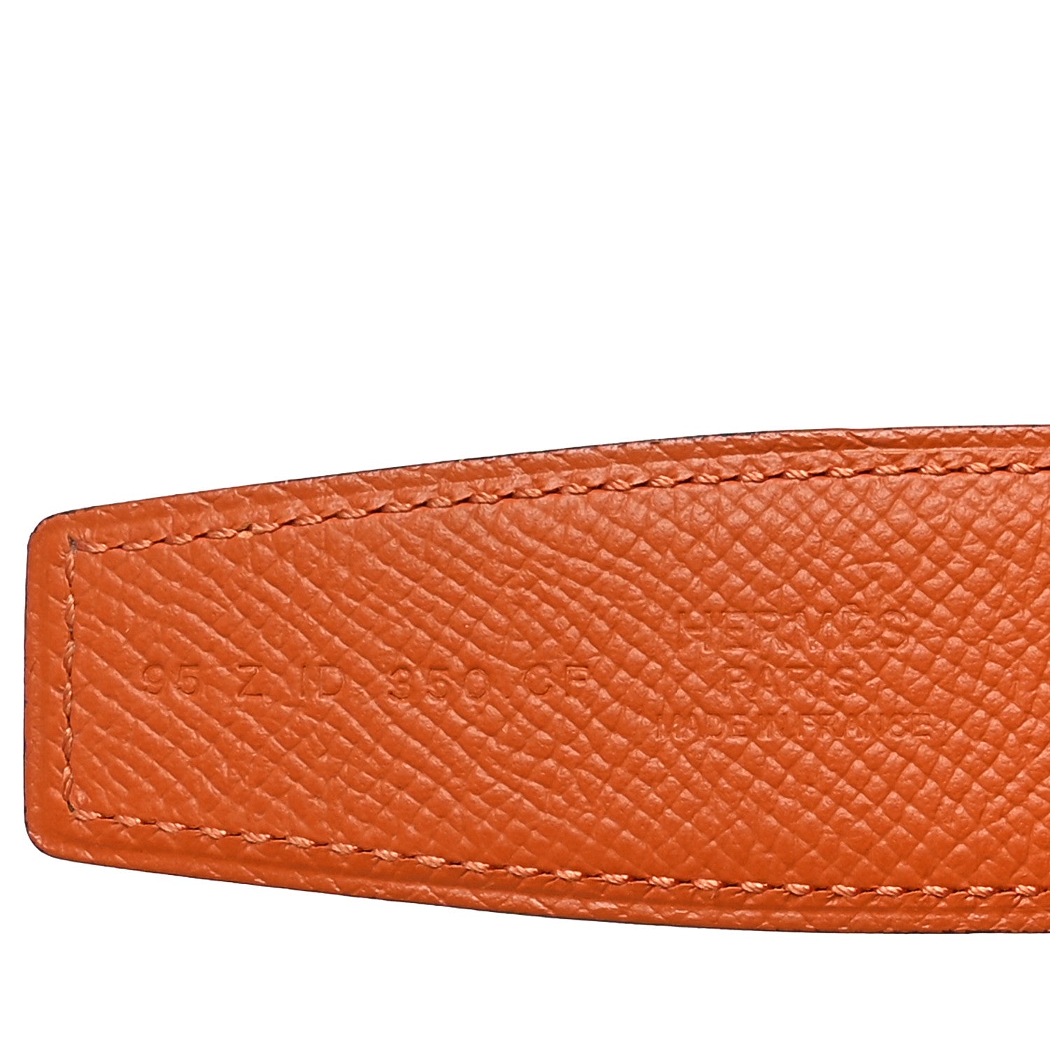 Hermes Epsom 38mm Martelee H Belt 95 38 Orange Etain 5 of 5