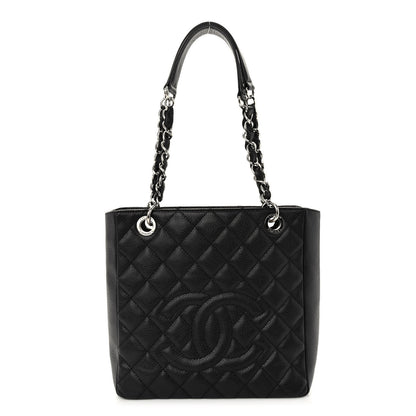 Chanel Caviar Quilted Petit Shopping Tote PST Black 1 of 10
