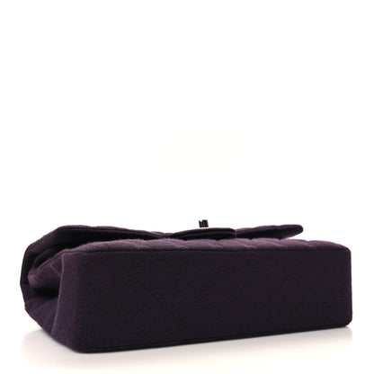 Chanel Jersey Quilted Medium Double Flap Purple 4 of 11
