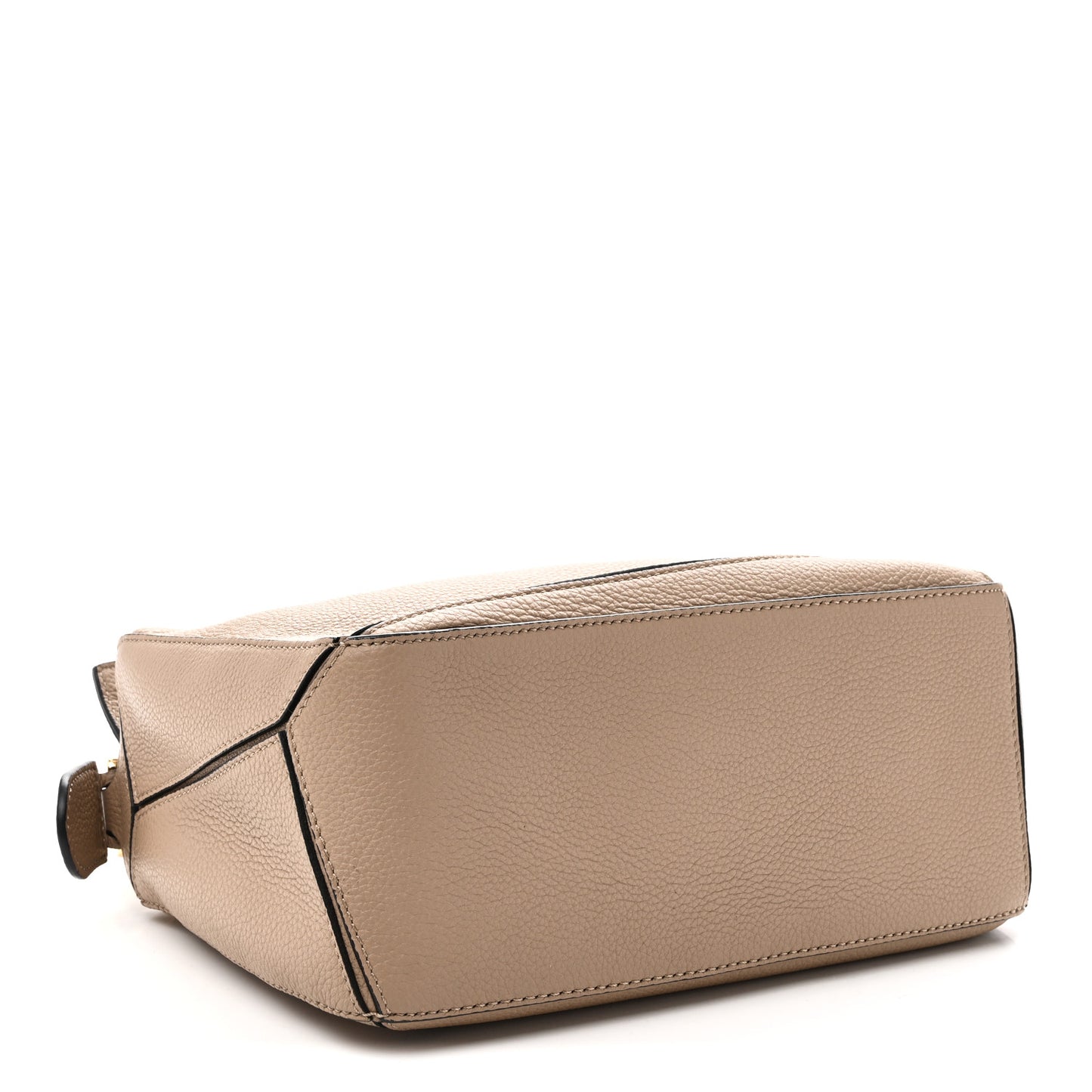 Grained Calfskin Small Puzzle Bag Sand
