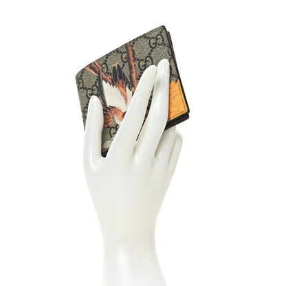 Gucci GG Supreme Monogram Tian Bi-Fold Wallet Beige Multicolor New Acero 2 of 6