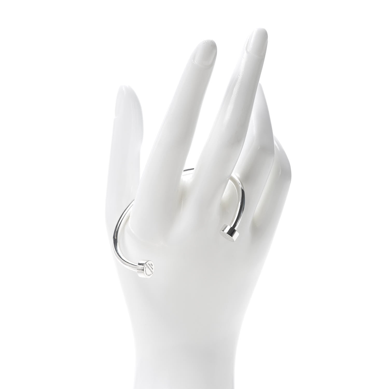 Tiffany Sterling Silver Return to Narrow Circle Edge Cuff Bracelet 2 of 5