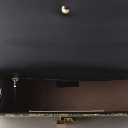 Gucci Iridescent Brocade Small Sylvie Shoulder Bag Gold 5 of 9