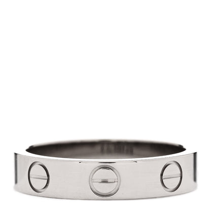 Cartier 18K White Gold 3.5mm LOVE Wedding Band Ring 47 4 3 of 4