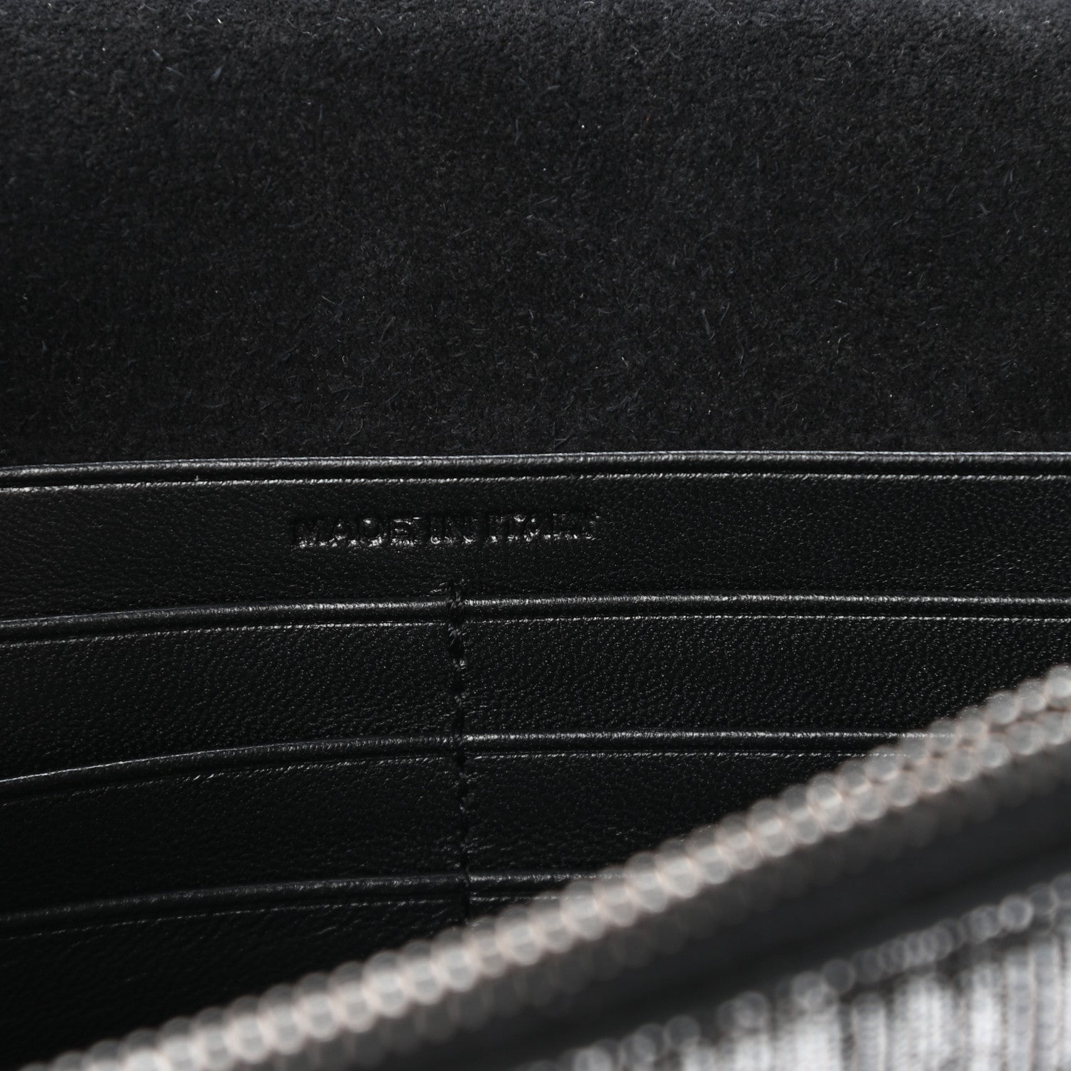 Saint Laurent Metallic Suede Classic Monogram Kate Tassel Chain Wallet Black Silver 6 of 8