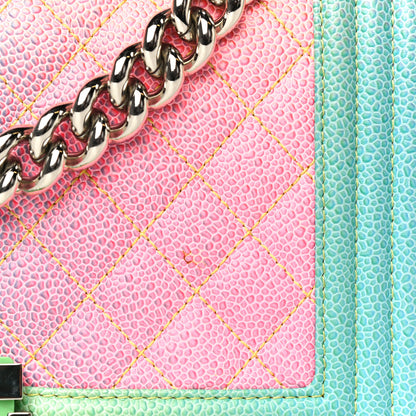Chanel Caviar Quilted Medium Cuba Rainbow Boy Flap Multicolor 19 of 20
