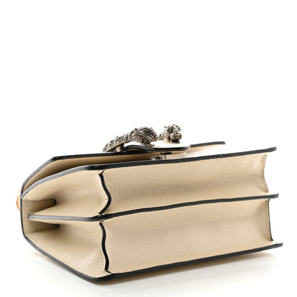 Gucci Textured Calfskin Crystal Bamboo Web Mini Dionysus Top Handle Bag Mystic White 4 of 11