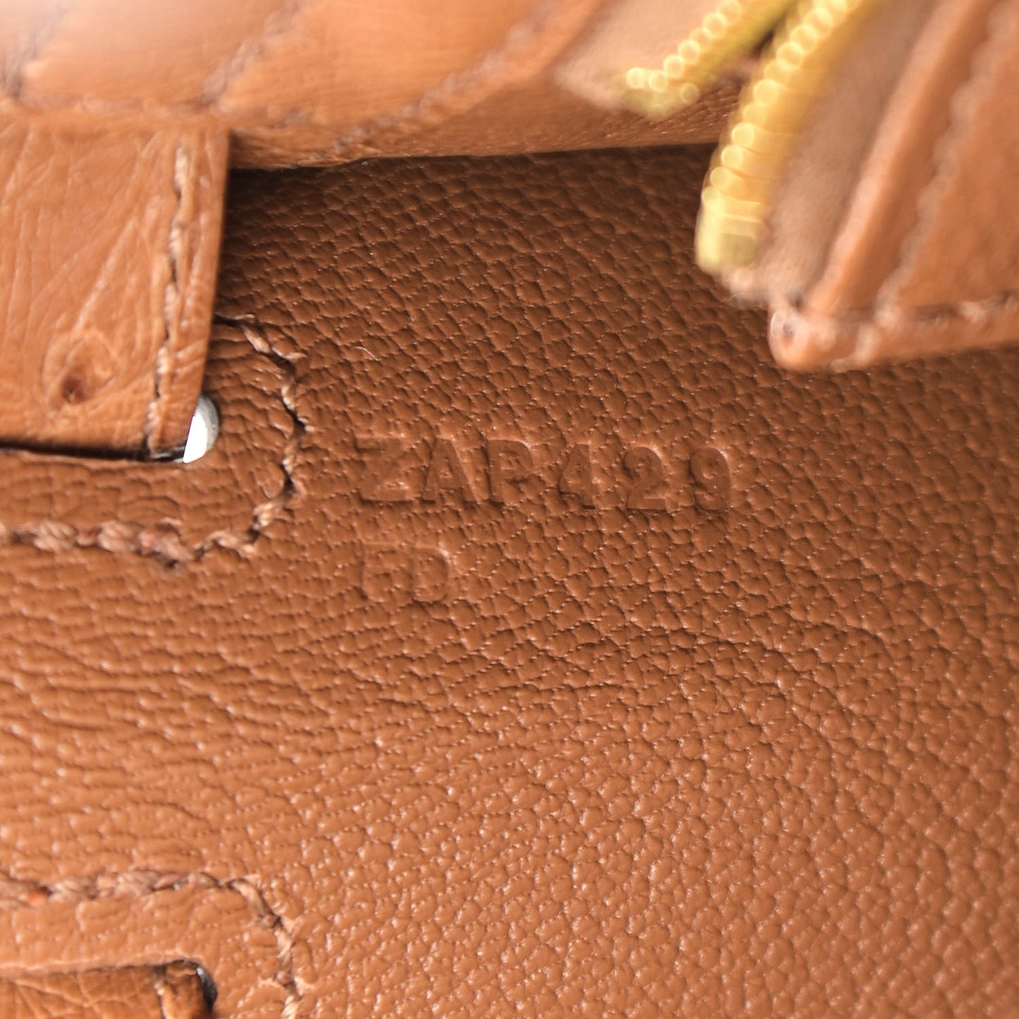 Ostrich Kelly Sellier 25 Alezan