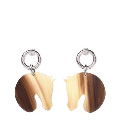 Hermes Buffalo Horn Tatersale Earrings 1 of 6