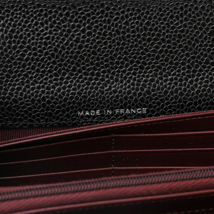 Chanel Caviar Quilted Large Gusset Flap Wallet Black 7 of 8
