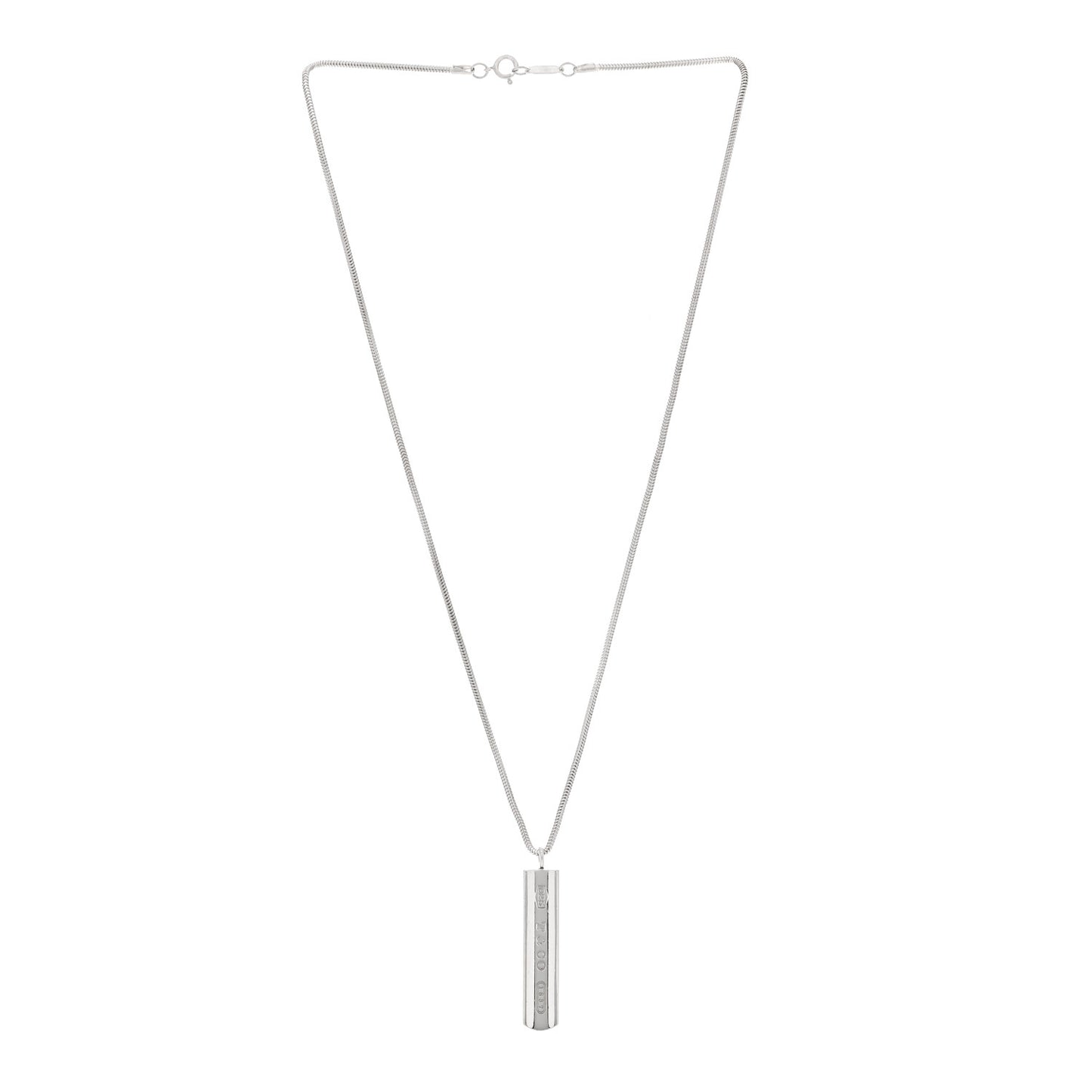 Sterling Silver 1837 Bar Pendant Necklace