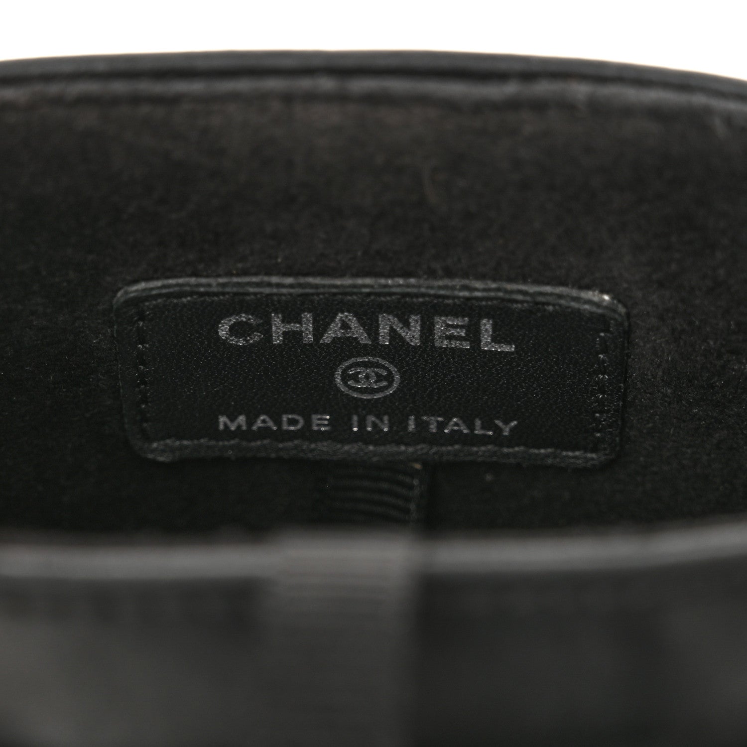 Chanel Lambskin Quilted Chain Around Phone Holder Black 7 of 13