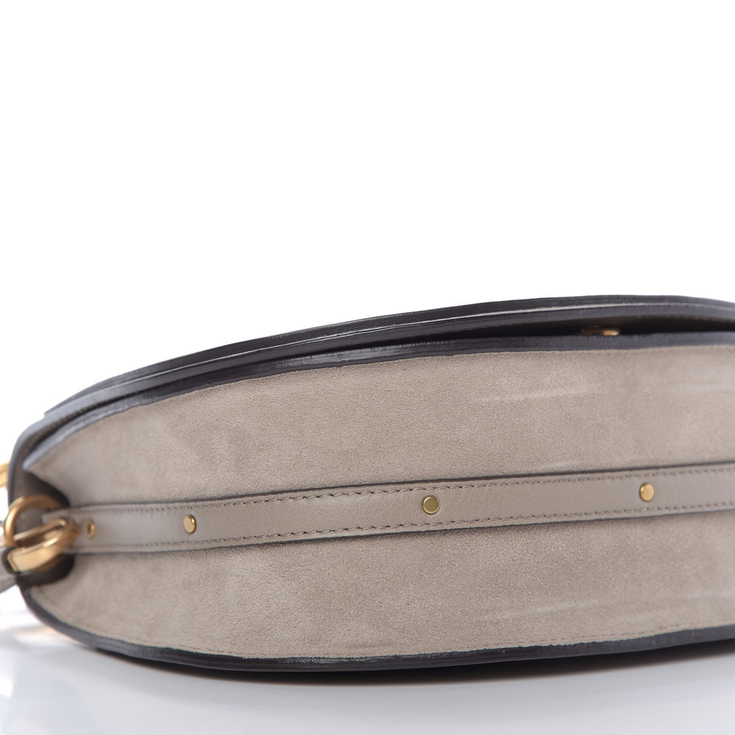 Chloe Calfskin Suede Medium Nile Bracelet Bag Motty Grey 6 of 8