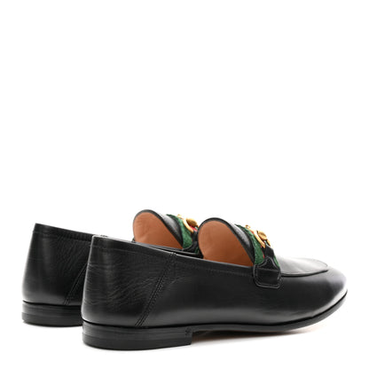 Gucci Malaga Kid Web Womens Horsebit Loafers 35.5 Black 5 of 10