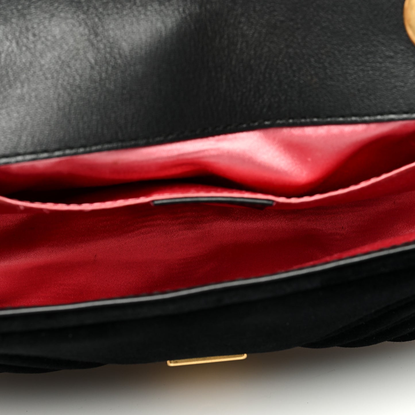 Velvet Matelasse Mini GG Marmont Shoulder Bag Black