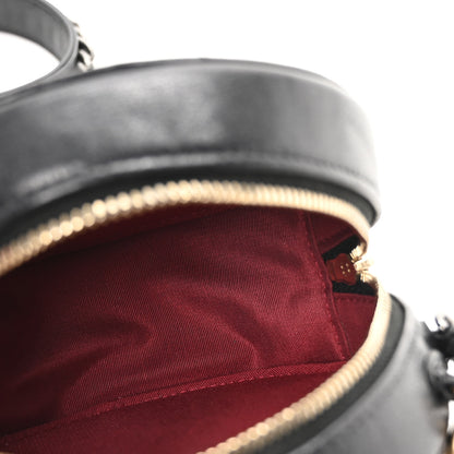 Chanel Shiny Goatskin Quilted Chanel 19 Round Clutch With Chain  Black 4 of 9