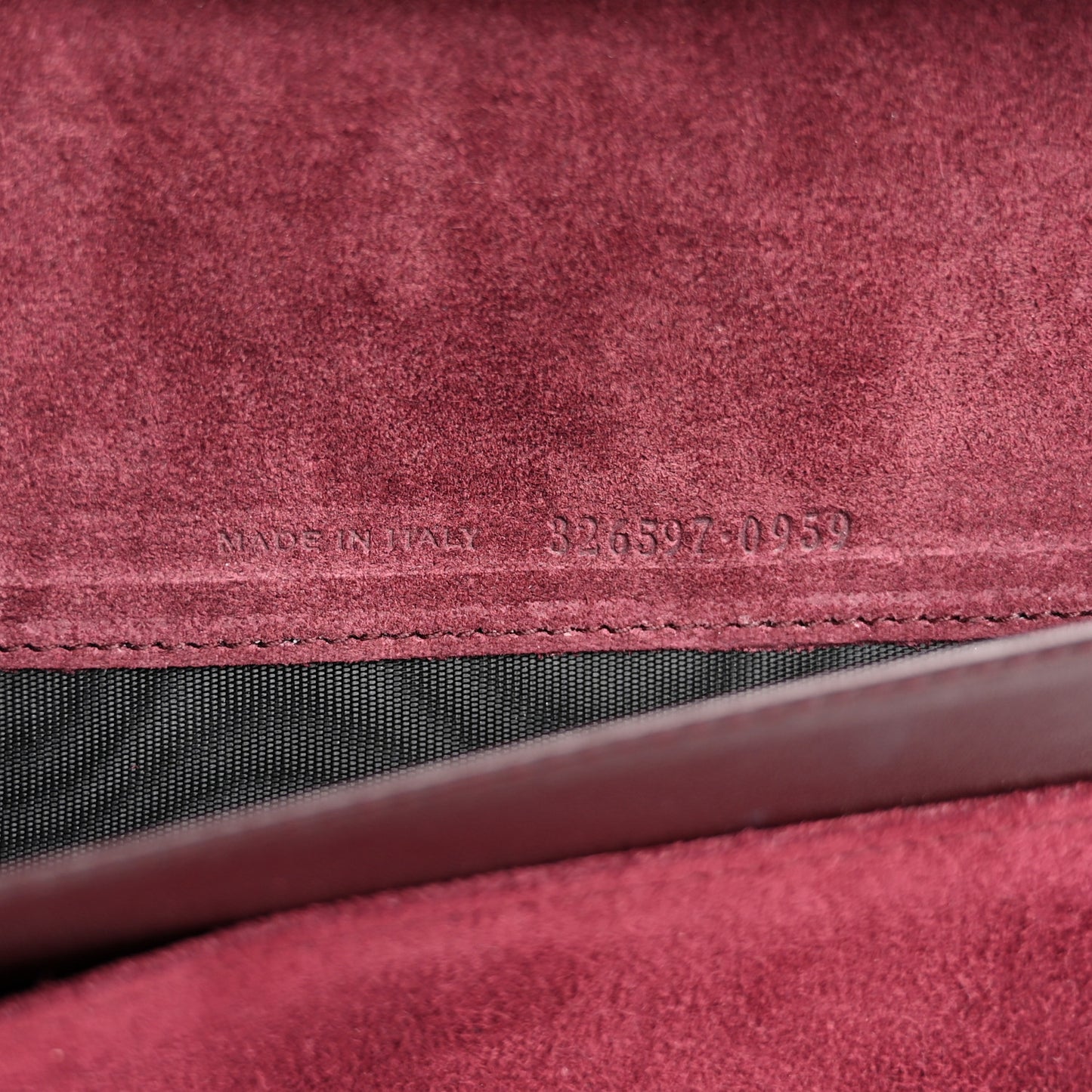 Smooth Calfskin Long Marquage Document Case Bordeaux