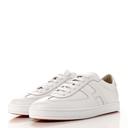Hermes Epsom Mens Boomerang Sneakers 43 White 3 of 8