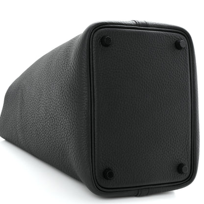 Hermes Taurillon Clemence Monochrome Picotin Lock 18 PM Black 9 of 11