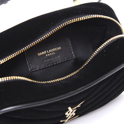 Saint Laurent Velour Matelasse Monogram Lou Belt Bag Black 7 of 8