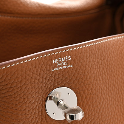 Hermes Taurillon Clemence Lindy 26 Gold 6 of 11