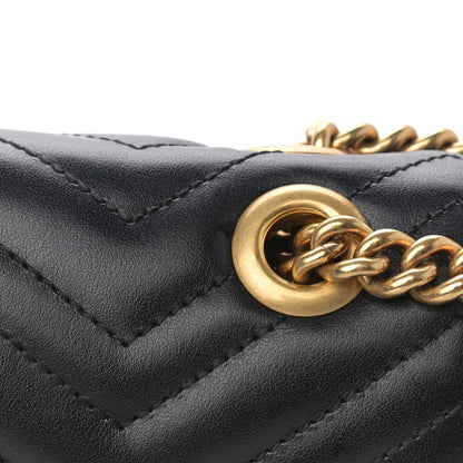 Gucci Calfskin Matelasse Small GG Marmont Shoulder Bag Black 10 of 10