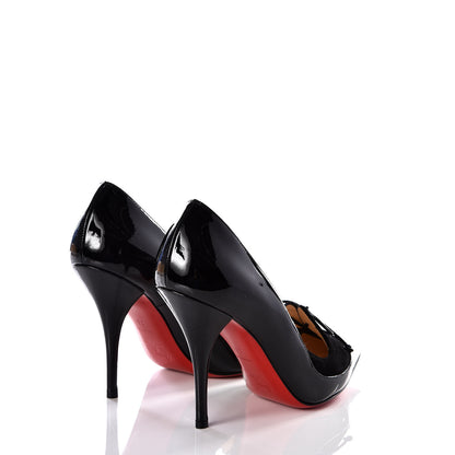 Christian Louboutin Patent Veau Velours Queue De Pie 100 Pumps 35 Black 8 of 21