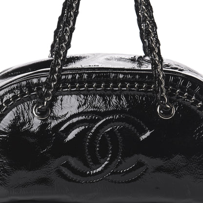 Chanel Patent Medium Luxe Ligne Bowler Black 7 of 9