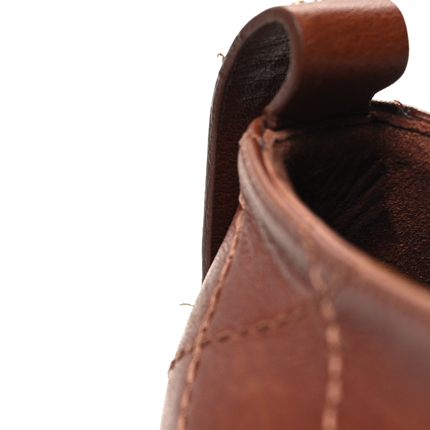 Calfskin Patent Stitched Cap Toe Lace Up Oxfords 36.5 Brown Black
