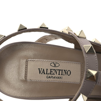 Valentino Garavani Patent Nappa Rockstud Ankle Strap 100mm Pumps 37 Poudre 9 of 13