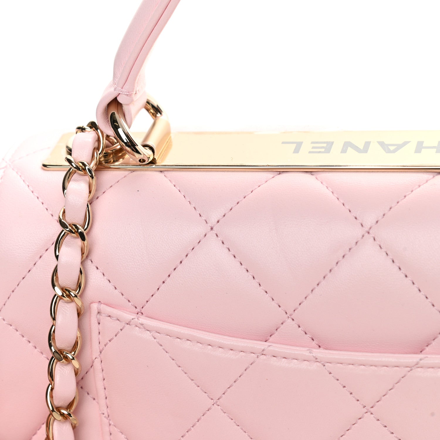 Chanel Lambskin Quilted Small Trendy CC Flap Dual Handle Bag Light Pink 12 of 13