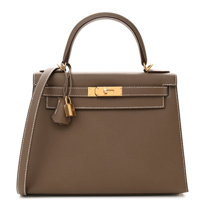 Hermes Epsom Kelly Sellier 28 Etoupe 1 of 13