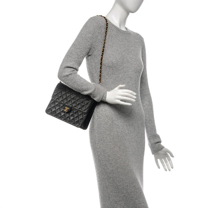 Chanel Lambskin Quilted Medium Single Flap Black 2 of 7