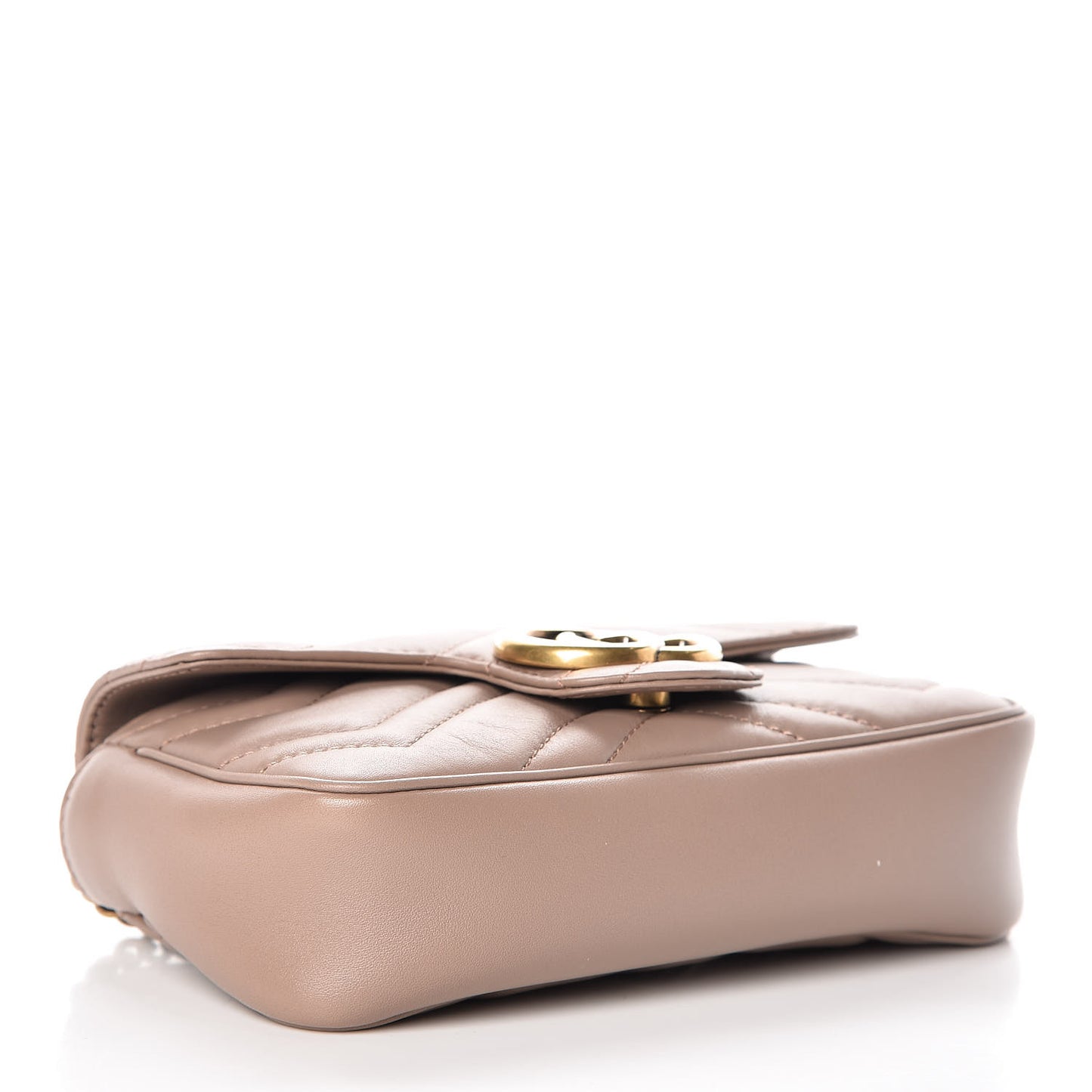 Calfskin Matelasse Super Mini GG Marmont Shoulder Bag Porcelain Rose