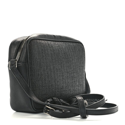 Saint Laurent Raffia Canvas Monogram Lou Camera Bag Black 3 of 11