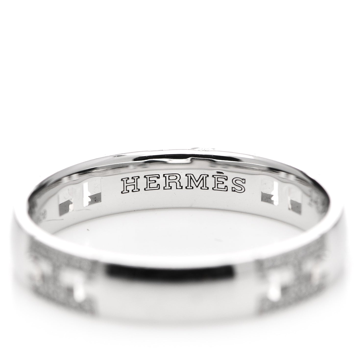 18K White Gold Diamond Ever Herakles Four-Station Wedding Band Ring 51 5.75