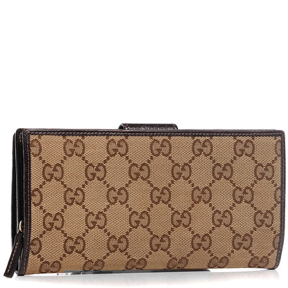Gucci Monogram Abbey Continental Wallet Dark Brown 3 of 7