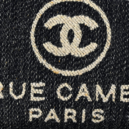 Chanel Denim Small Deauville Tote Dark Blue White 12 of 12