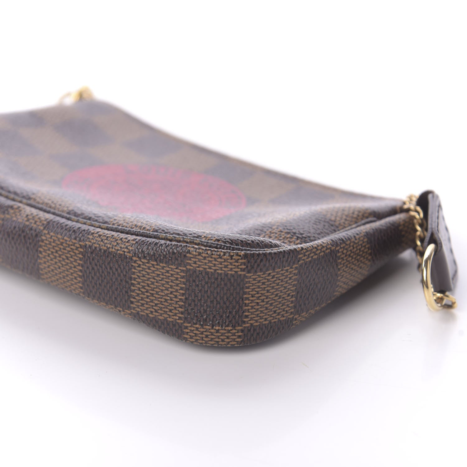 Louis Vuitton Damier Ebene Complice Trunks and Bags Mini Pochette Accessories Red 7 of 10