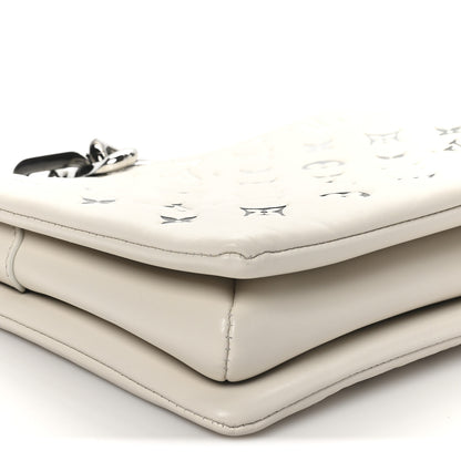 Louis Vuitton Lambskin Embossed Monogram Coussin PM Cream Grey 9 of 10