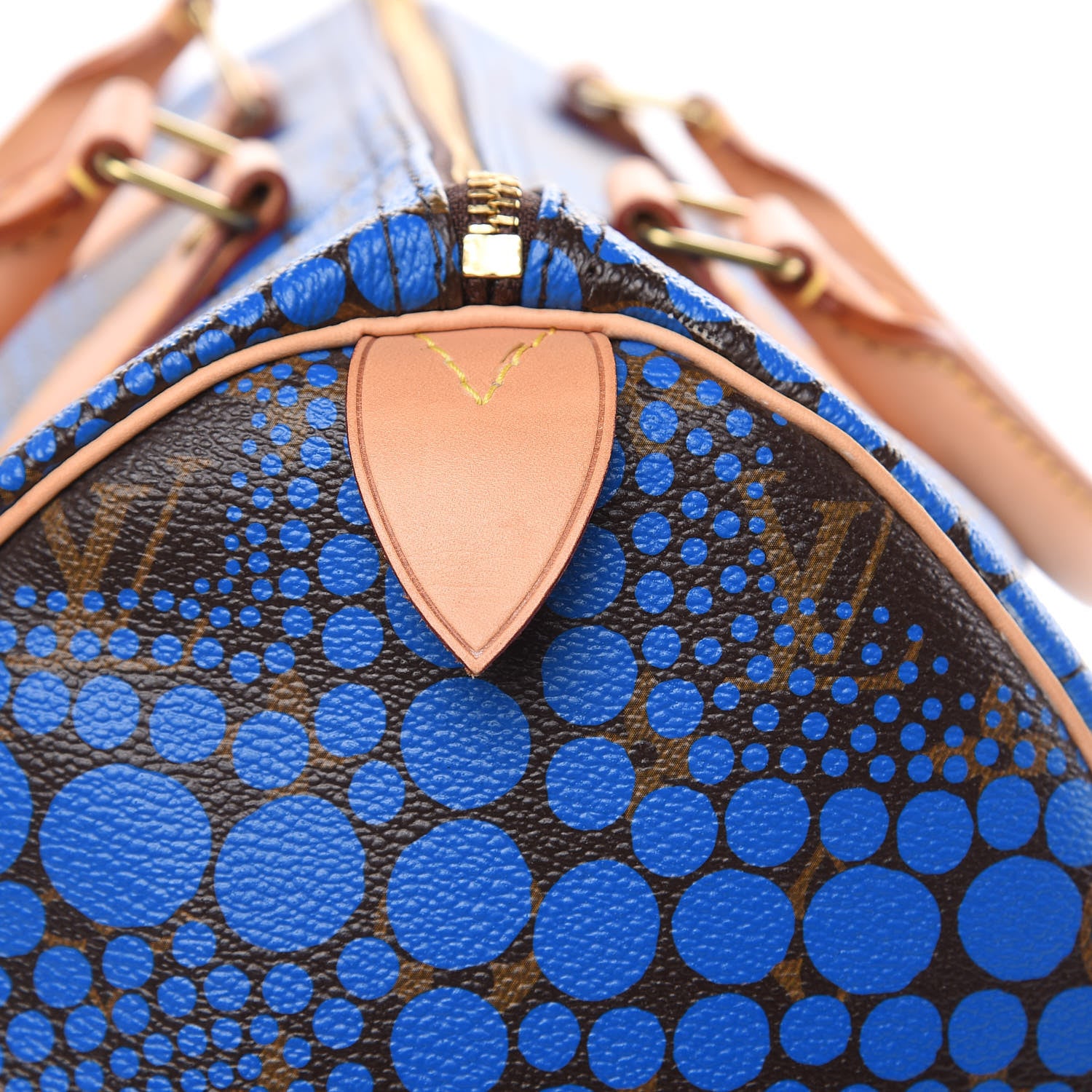 Louis Vuitton Monogram Kusama Town Speedy 30 Blue 6 of 13