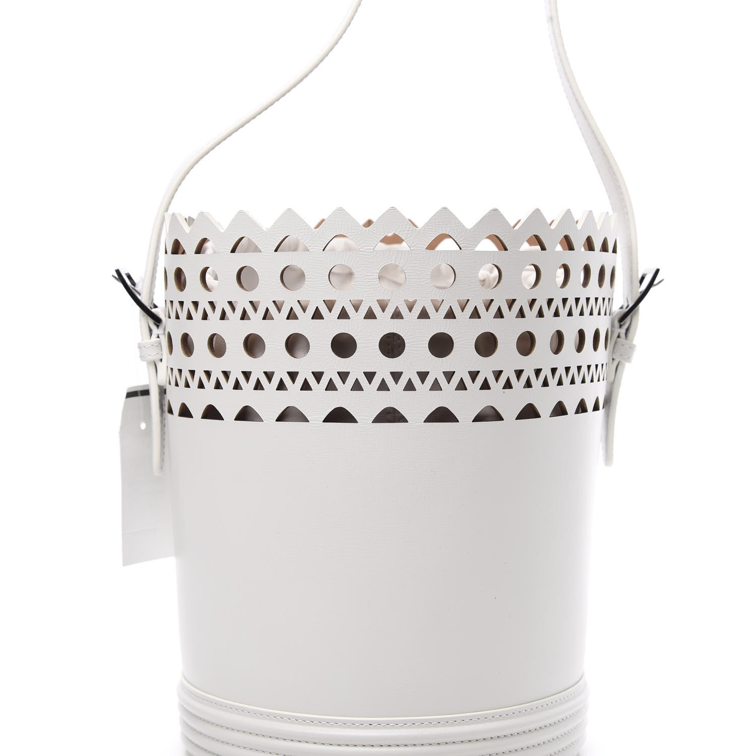 Alaia Lux Calfskin Vienne Edition 1992 Bucket Bag White 7 of 10