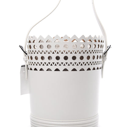 Alaia Lux Calfskin Vienne Edition 1992 Bucket Bag White 7 of 10