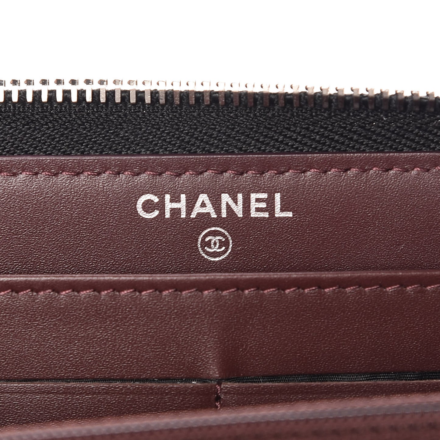 Caviar Quilted Large Gusset Zip Around Wallet Black